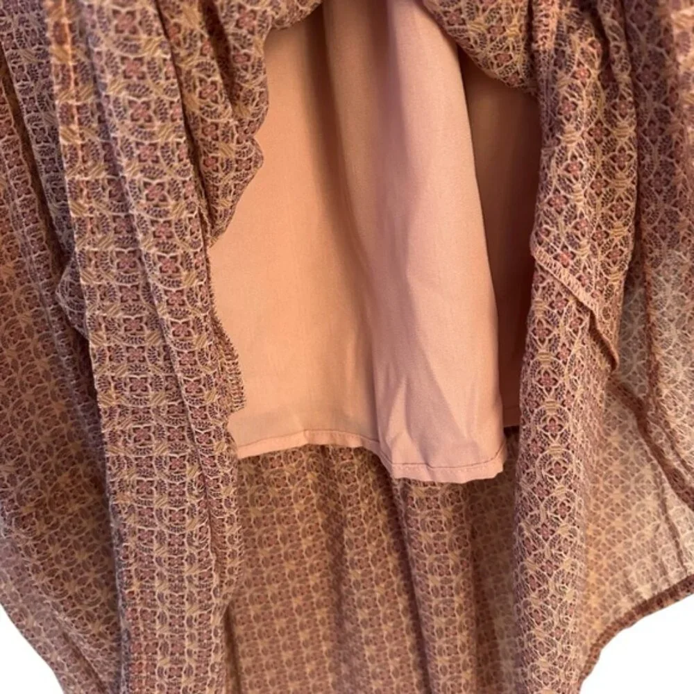 Gibsonlook | Dusty Rose & Mauve Long Sleeve Maxi Tiered Dress Size XXS